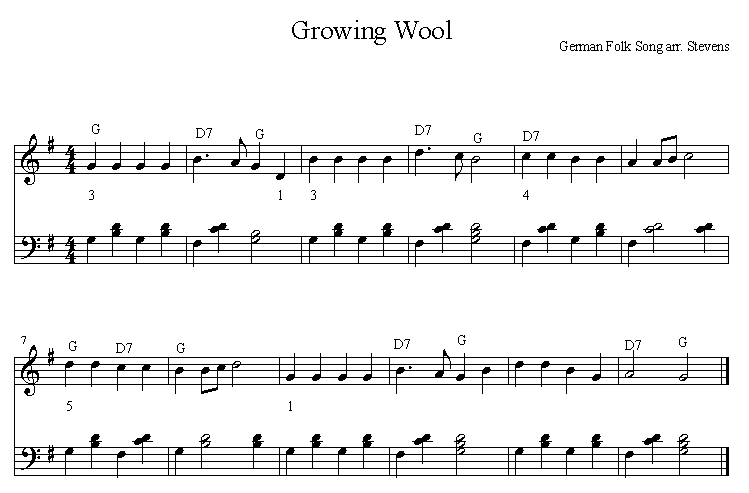 Growing Wool, German folk song