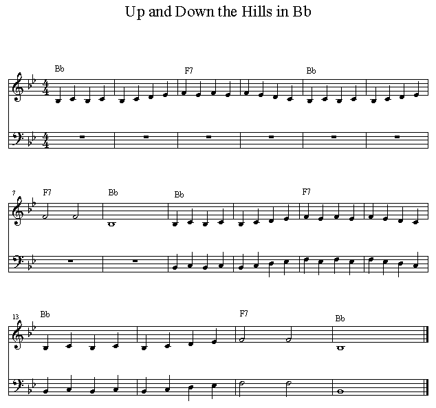 Up and Down the Hills in B Flat Major